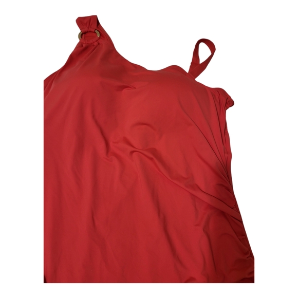 One Shoulder One Piece MK Bathsuit Woman Swimwear Sea Coral - Picture 5 of 11